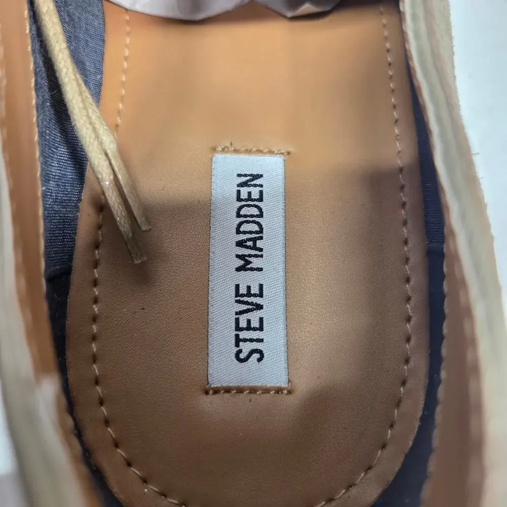 Steve Madden Voyagee Suede Oxford Shoes Beige Lace Up Mens Size 13D Casual NWOT